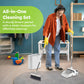 DustDockPro by CleanMattix- Premium 3-in-1 Broom, Dustpan, and Bin/Trashcan