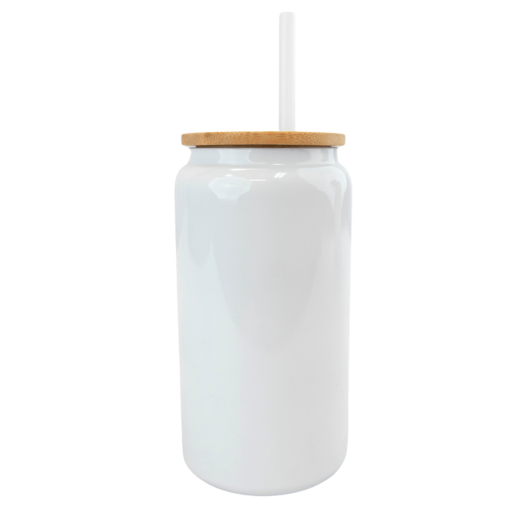Sublimation Stainless Steel White Tumbler with 2 Lids, 16oz