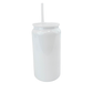 Sublimation Stainless Steel White Tumbler with 2 Lids, 16oz