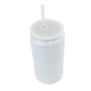 Sublimation Stainless Steel White Tumbler with 2 Lids, 16oz