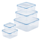 Edge Lock Tops 10 Piece Square Food Storage Containers