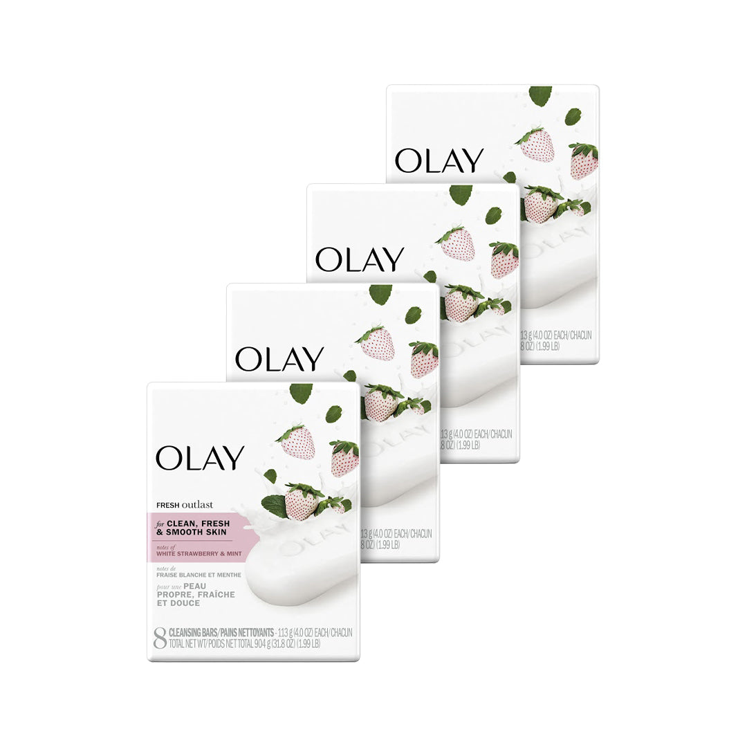 Olay Fresh White Strawberry & Mint Beauty Bar, 8 Ct (SOLD BY CASE) 4 / Carton