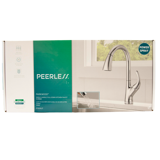 Peerless Parkwood Single Handle Pull Down Chrome Kitchen Faucet P7935LF