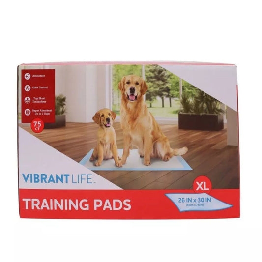 Vibrant Life Dog Training Pads XL, 75CT