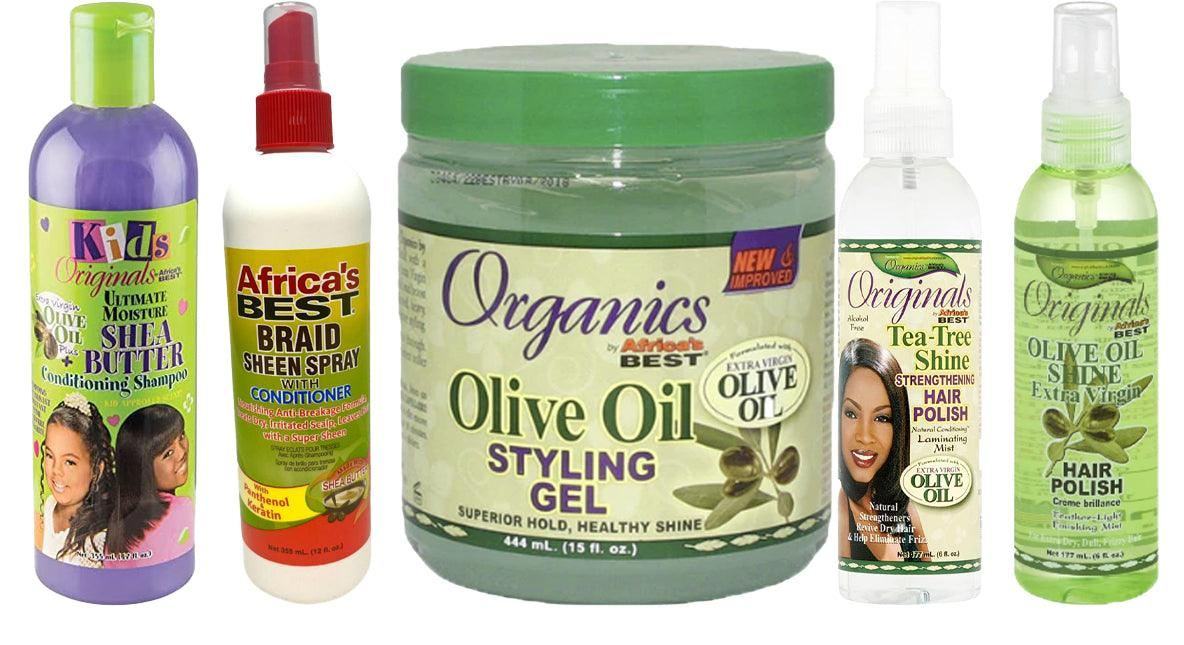 Africa's Best Assortment of Hair Care Products, Olive Oil, Tea Tree, Sheen, and More