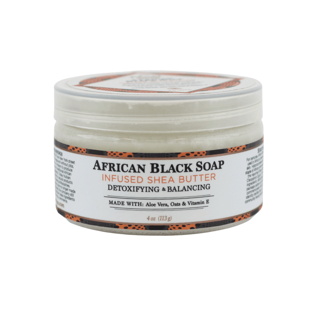 African Black Soap Infused with Shea Butter 4oz