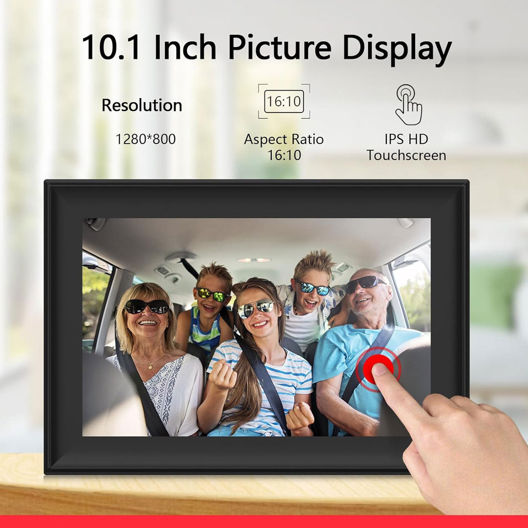 Aimor 10.1 Inch WiFi Digital Picture Frame with storage & app
