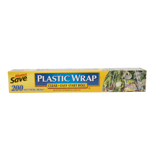 Always Save Clear Plastic Wrap 66yd x 12in 200sqft