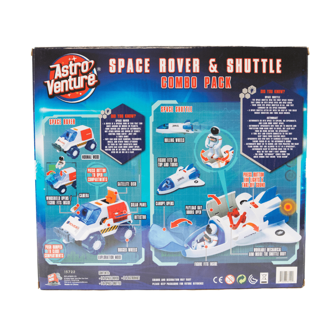 Astro Venture Space Rover and Shuttle Combo Pack 3+