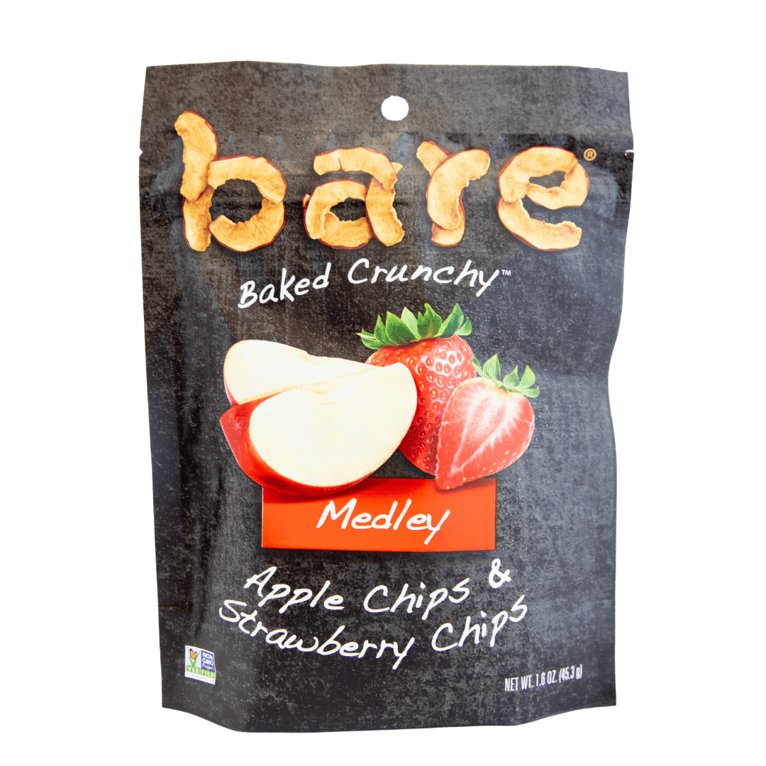 Bare Medley Apple and Strawberry Chips-BEST BY 03/24/24