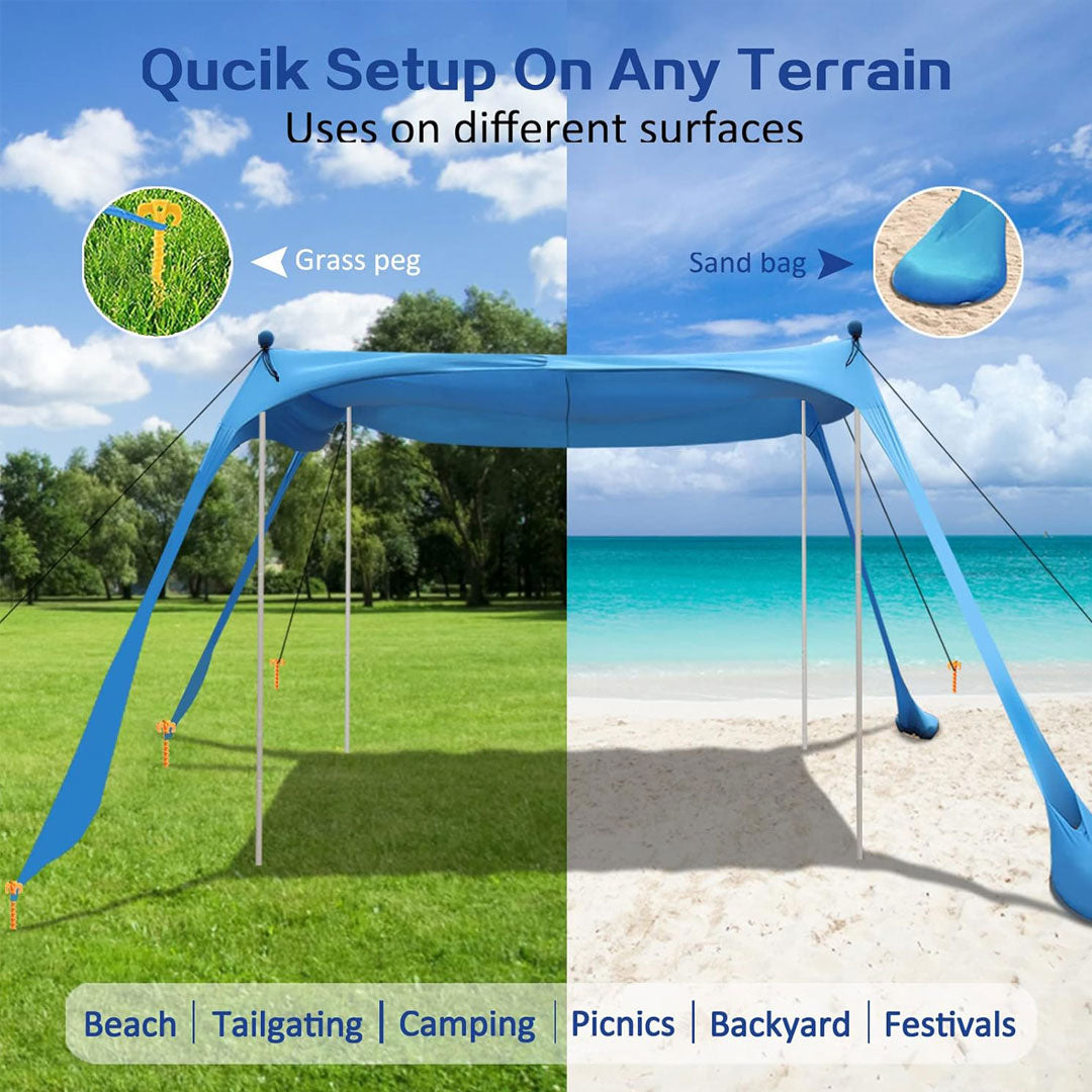 Beach Canopy Tent, Easy to Set Up, Provides 120 Sq. Ft Shade (ONLINE ONLY)
