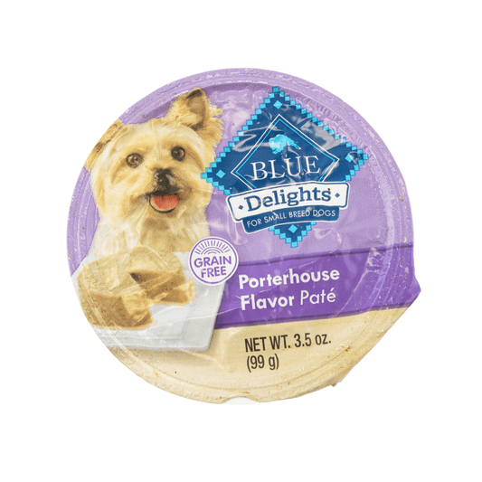 Blue Buffalo Delights Porterhouse Flavor Dog Food 3.5oz-BEST BY 11/13/24