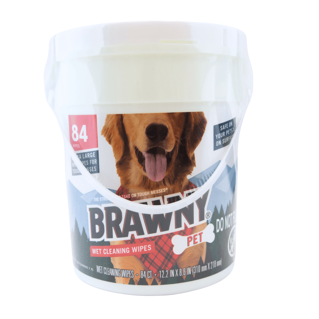 Brawny Wet Pet Cleaning Wipes 84 Count