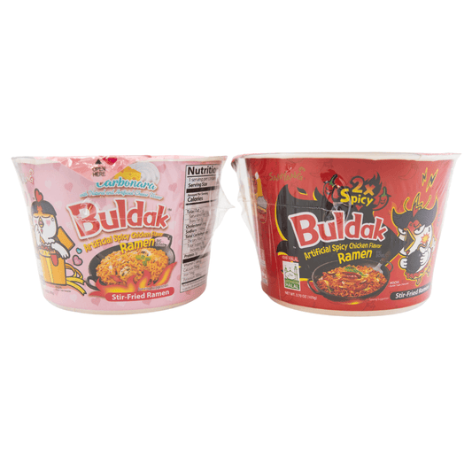 Buldak 2x Spicy Chicken Ramen, or Carbonara Spicy Chicken 3.7oz-BEST BY 04/10/24