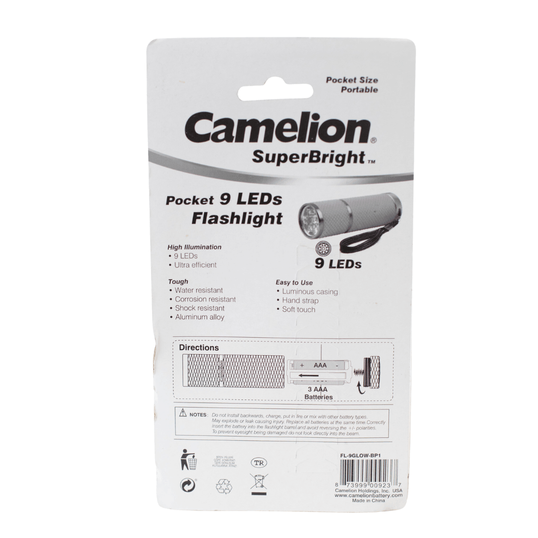 Camelion Glow In The Dark 9 LED Flashlight