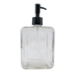 Clear Square Glass Soap Dispenser-"Pure Soap"