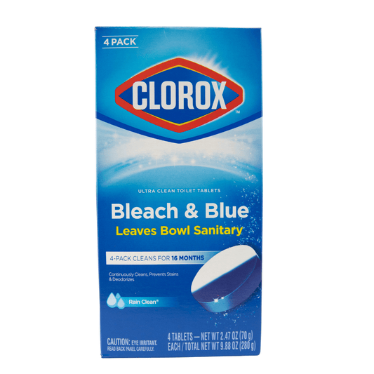 Clorox Bleach & Blue Toilet Bowl Cleaner Tablets 4 Count