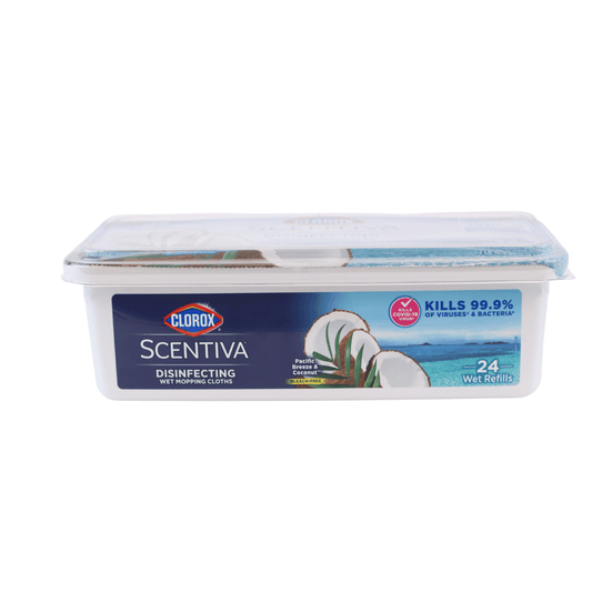 Clorox Scentiva Bleach Free Disinfecting Wet Mopping Cloths-24 Count