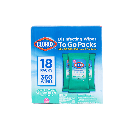 Clorox To Go Disinfecting Wipes 18 packs of 20 Count