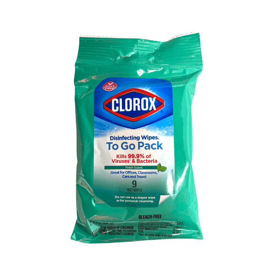 Clorox To Go Wipes - 9 Count Travel Size Wipes for Germ Protection