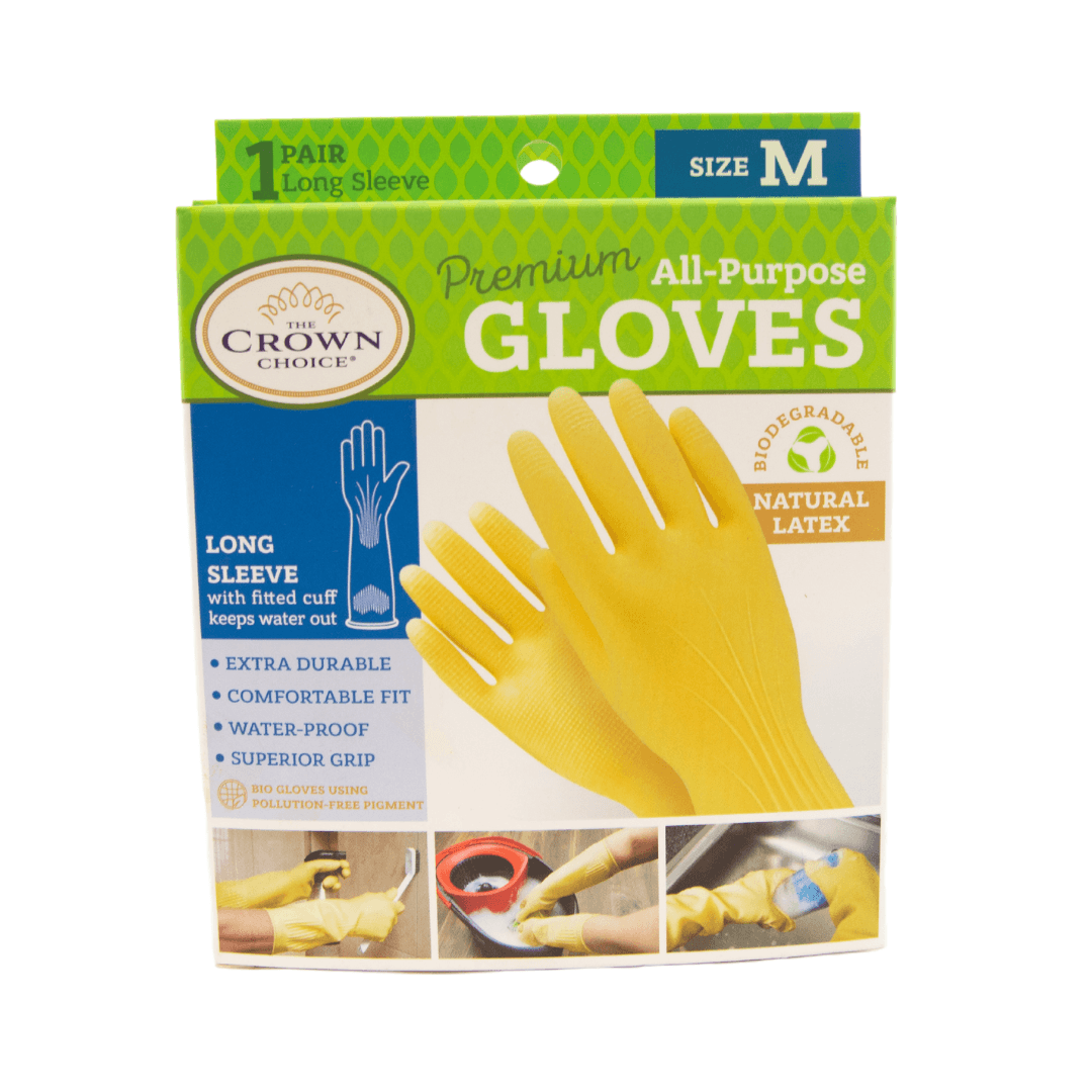 Crown Choice Premium All Purpose Latex Gloves, Variety of Sizes