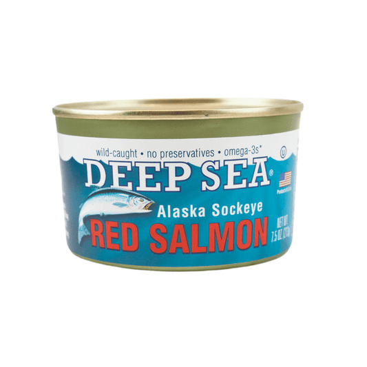 Deep Sea Wild Caught Alaska Sockeye Red Salmon 7.5oz-BEST BY 06/30/28