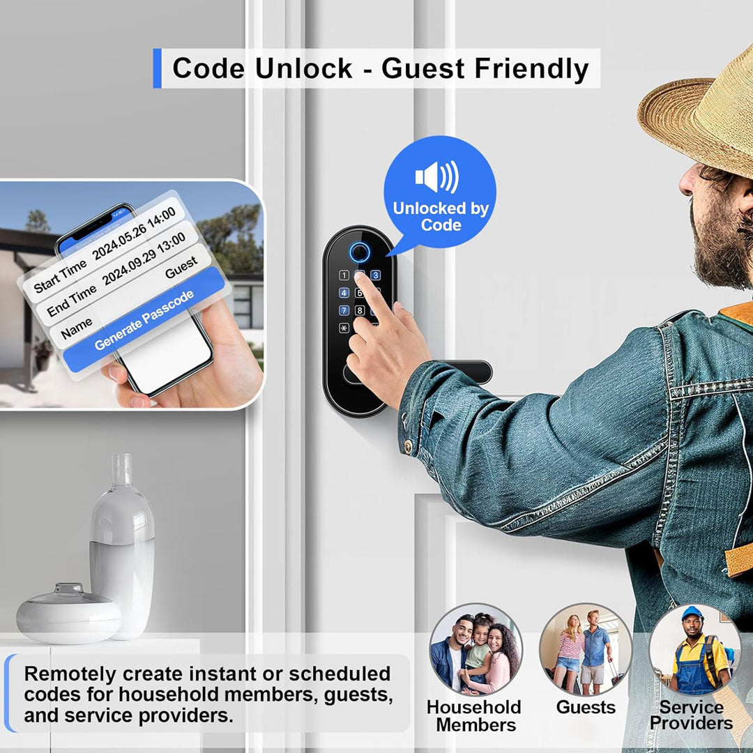 Sifely Touchscreen, Keyless Door Lock (ONLINE ONLY)