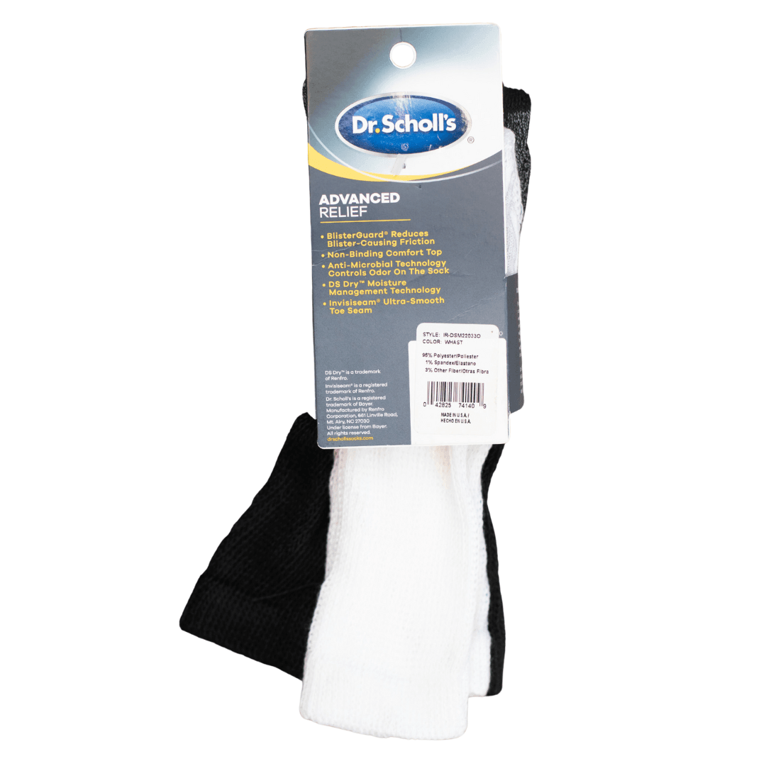 Dr. Scholl's Woman's Crew Socks Advanced Relief 2 Count