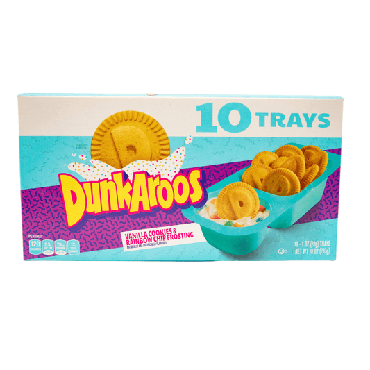 Dunkaroos 10 Count Vanilla Cookies with Rainbow Chip Frosting-BEST BY 03/06/24