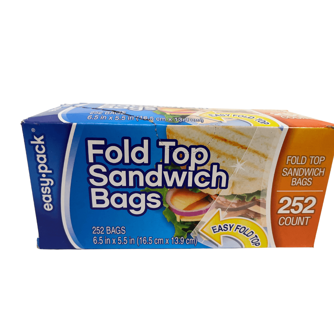 Easy Pack Fold Top Sandwich Bags 252 Count
