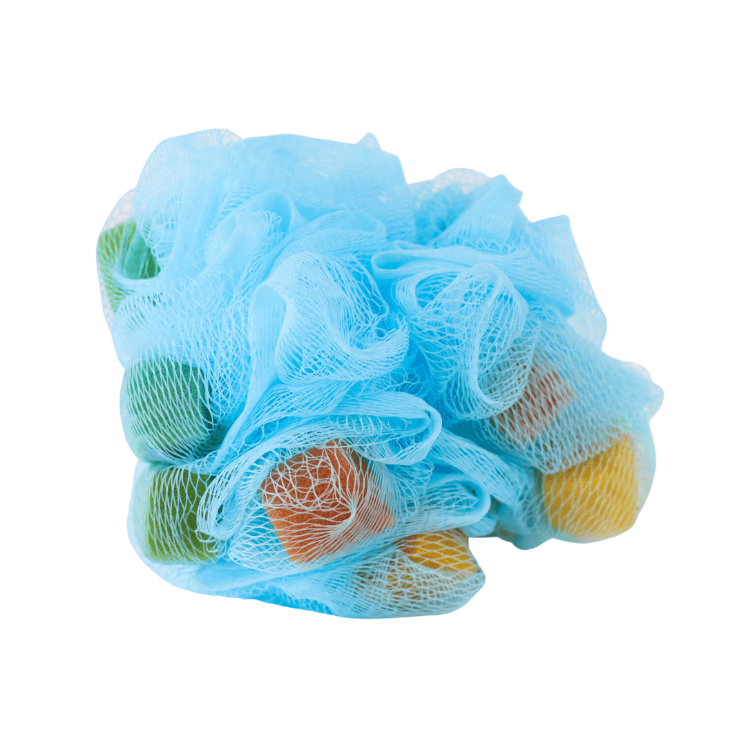 Elle & Kate Blue Loofah with Small Sponges