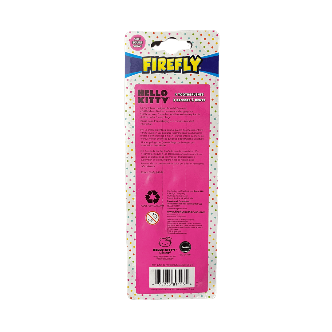 FireFly Hello Kitty Toothbrushes 3 Count