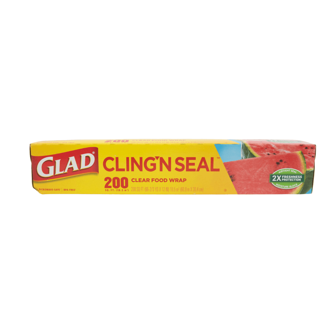 Glad Cling n' Seal Clear Food Wrap 200sq. ft.