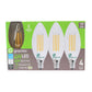 Greenlite 4W LED Clear Chandelier Light Bulbs 4 Count