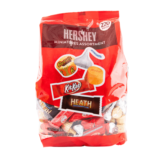 Hershey's Miniatures Chocolate Candy Assortment 55oz, 220 Count-BEST BY 06/30/24
