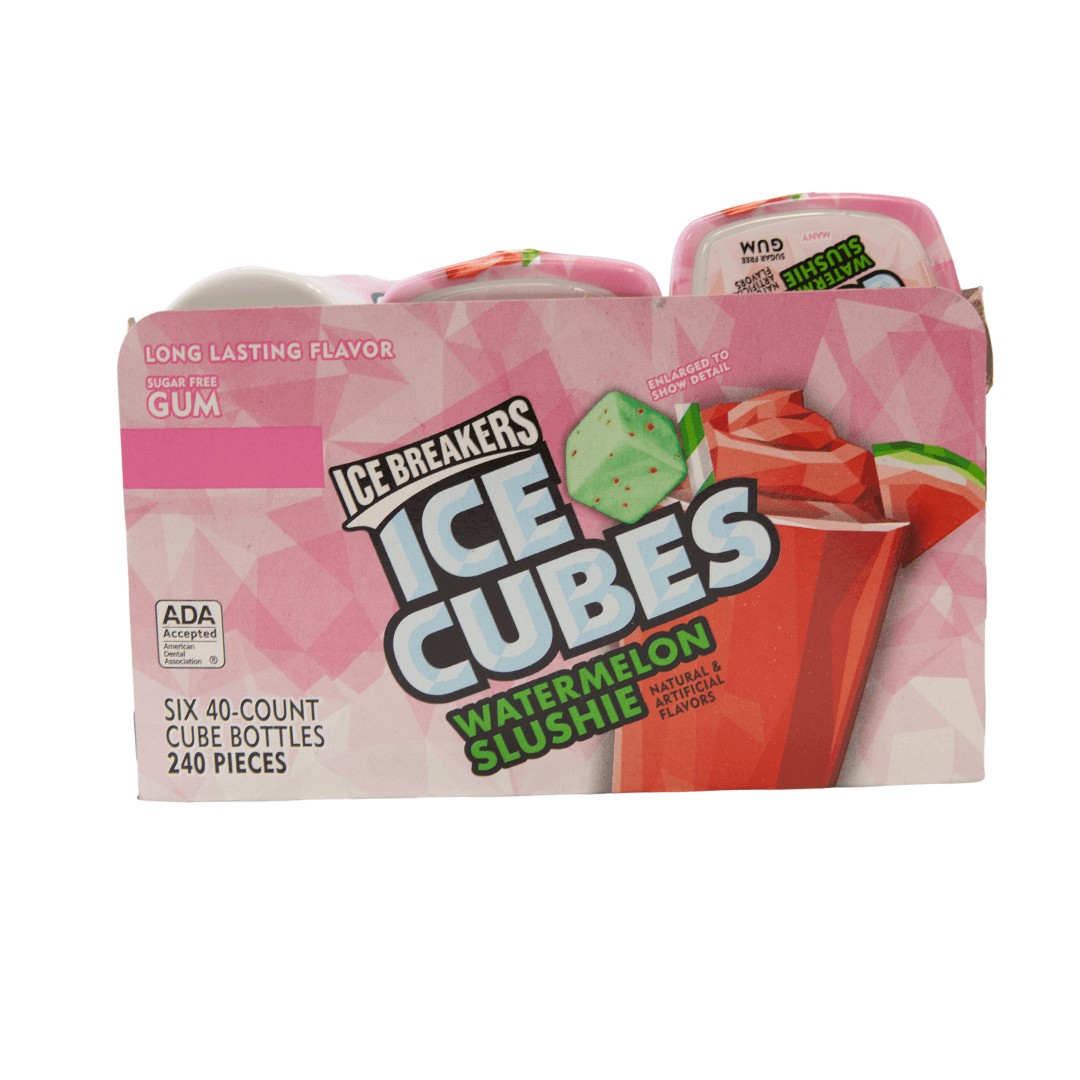 Ice Breakers Watermelon Slushie Ice Cubes Gum 40 Count-BEST BY 02/28/24