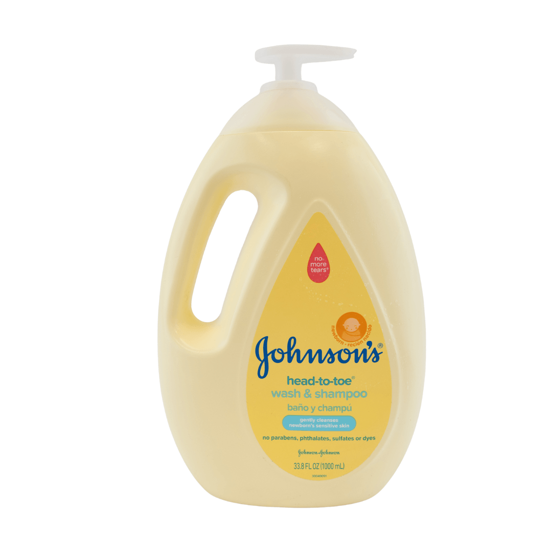 Johnson's Head to Toe Wash and Shampoo Large Pump Top 33.8oz *Shelf Wear*