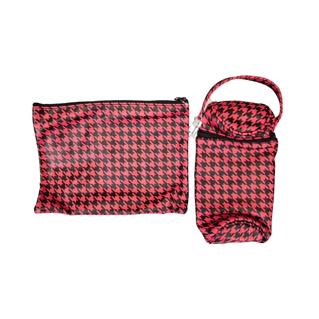 Kalencom Pink Herringbone Diaper Bag 12" x 15"