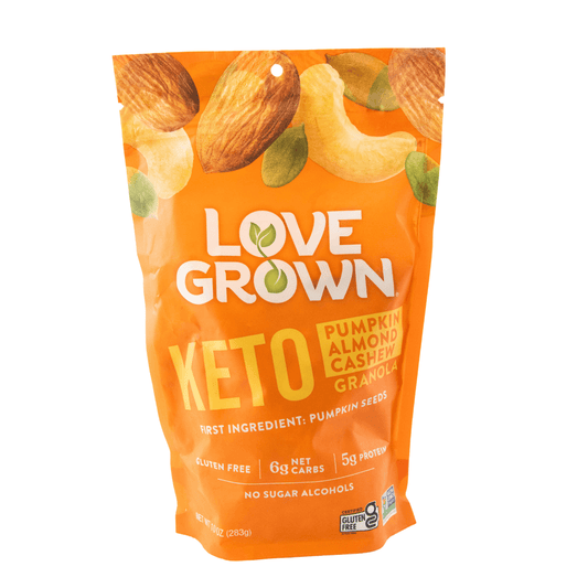Love Grown Keto Pumpkin, Almond, and Cashew Granola 10oz-BEST BY 06/23/24