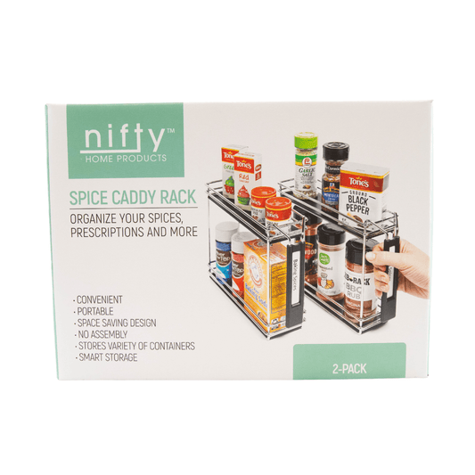 Nifty Home Products 2 Pack Spice Caddy Rack