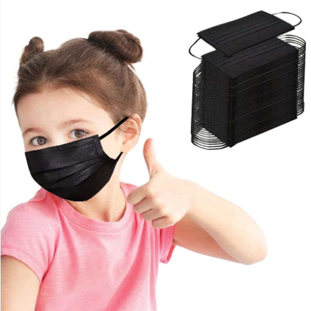 Onyx Kids Protective Masks Black, 50 Count