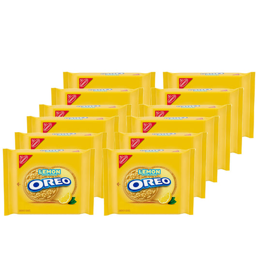 OREO Lemon Creme Sandwich Cookies 14.03 oz (SOLD BY CASE) 12 / carton