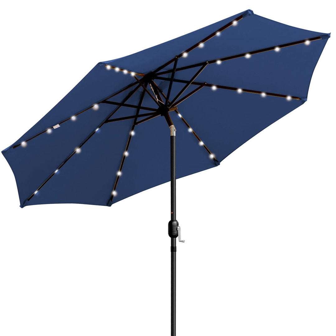 SunRay 9ft Patio Umbrella with Solar Lights