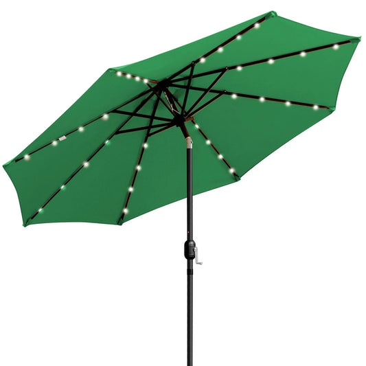 SunRay 9ft Patio Umbrella with Solar Lights