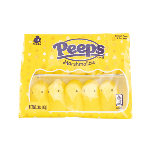 Peeps Marshmallow Yellow Chicks, 10 Count-BEST BY 04/30/24