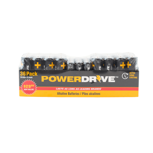 Power Drive 24AA and 12AAA Alkaline Batteries EXPIRES 05.31.2027