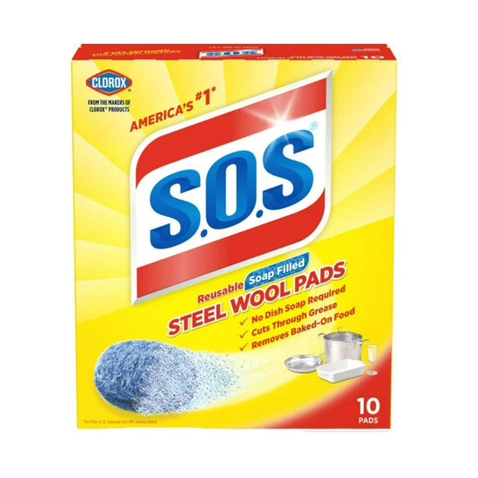 S.O.S Steel Wool Pads- Get Tough on Grime 10 Count Matt's Warehouse Deals