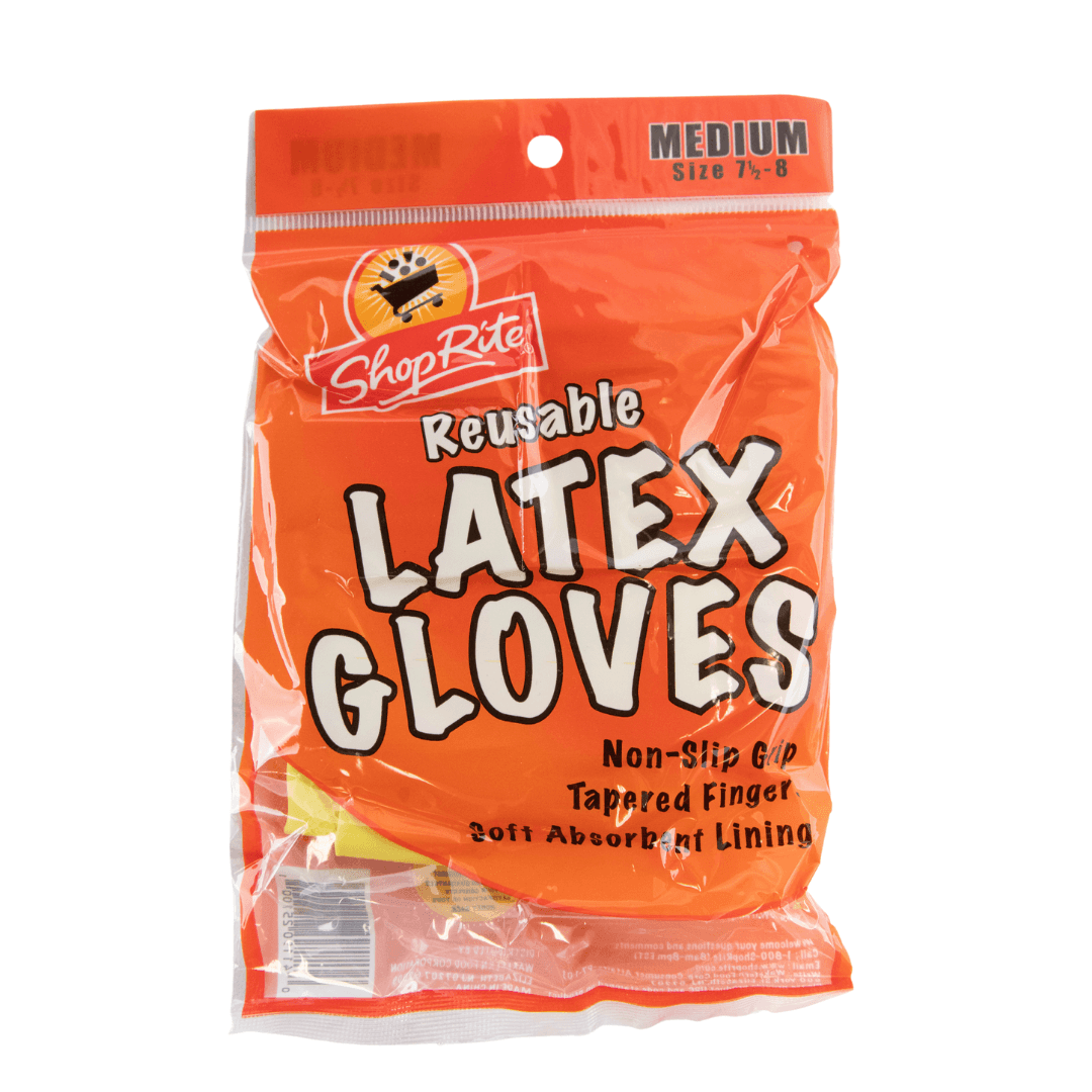 ShopRite Reusable Medium Latex Gloves For Cleaning