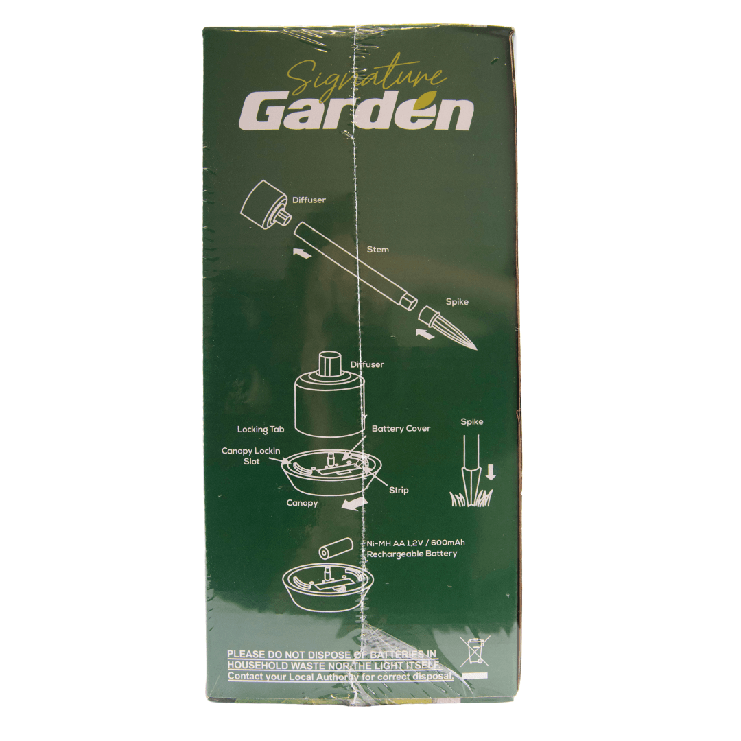 Signature Garden Solar Garden Stainless Steel Lights, 6 Count