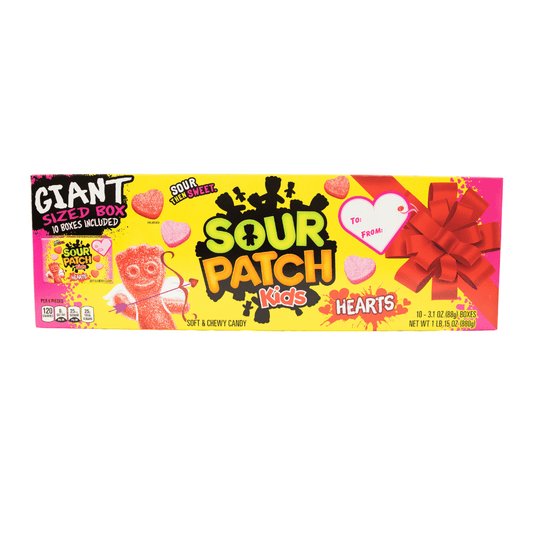 Sour Patch Kids Hearts Giant Sized 3.1oz, 10 Count-BEST BY 09/05/24